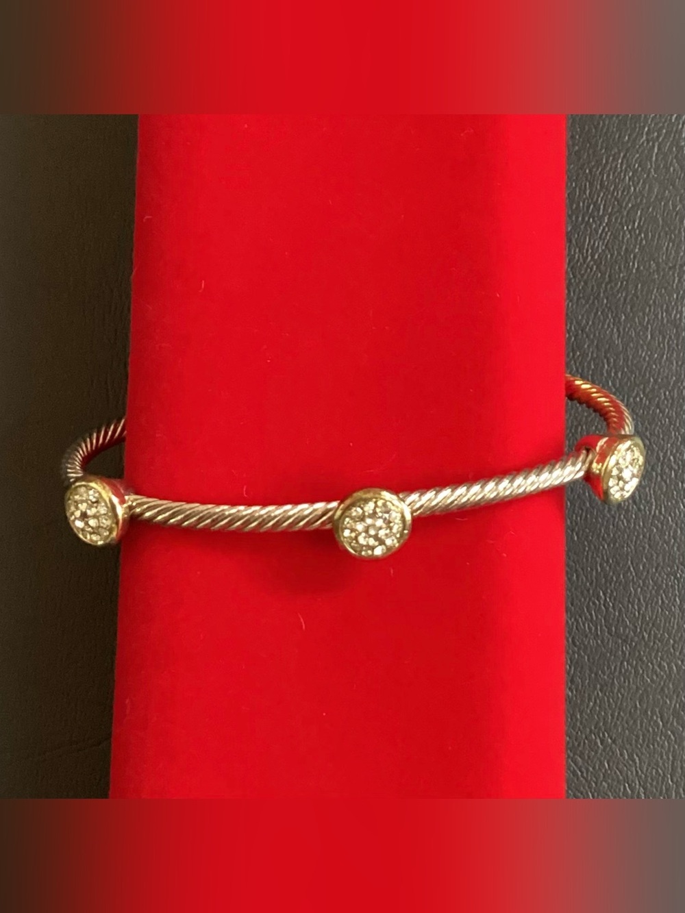 Gold-Tone Crystal Cable Bracelet - Women Jewelry